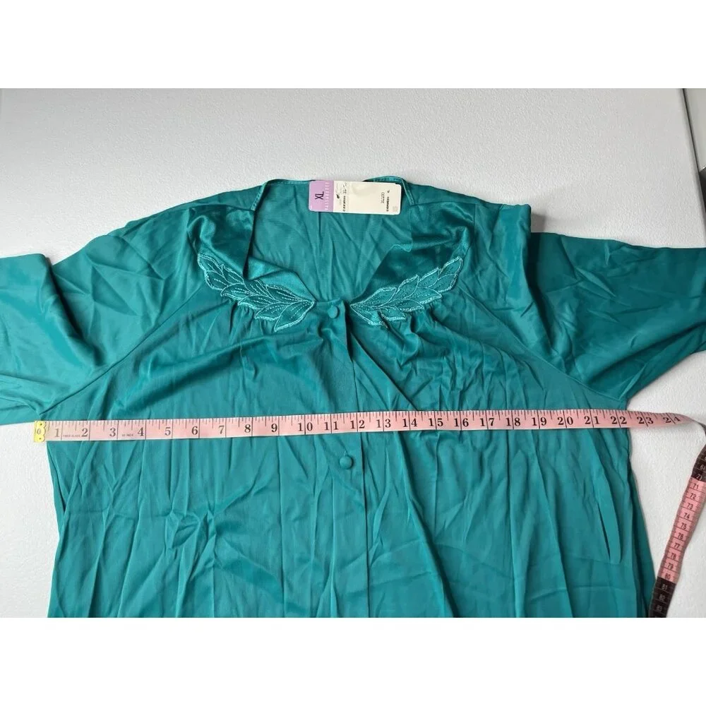 Vassarette Nightgown Button Front Evergreen Size XL 31100‎
